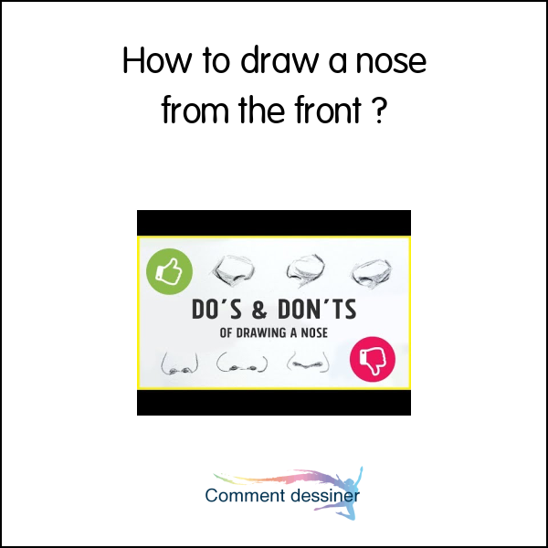How to draw a nose from the front